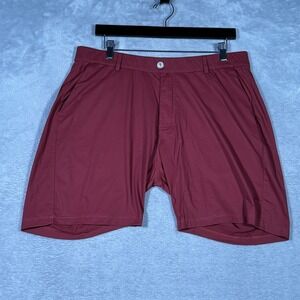 Redvanly Shorts Mens Large Red 7" Golf Performance Stretch Lightweight